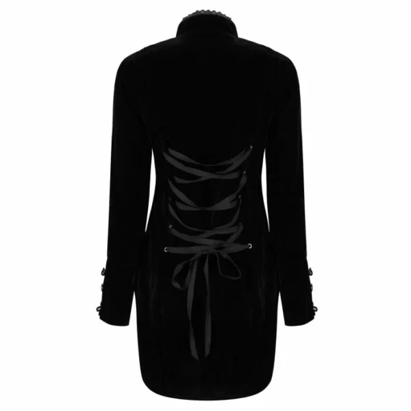 Women's-Black-Velvet-Gothic-Parade-Tailcoat-halloween-sale